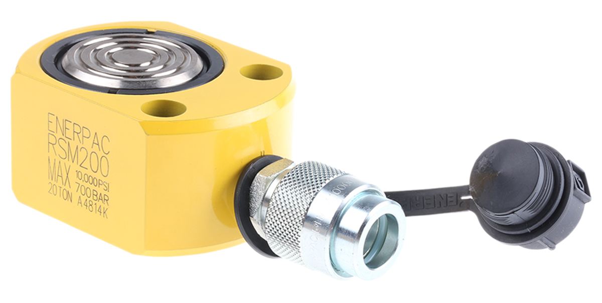 Enerpac, Portable Low Height Hydraulic Cylinder, RSM200 Single Acting 20 t 11 mm