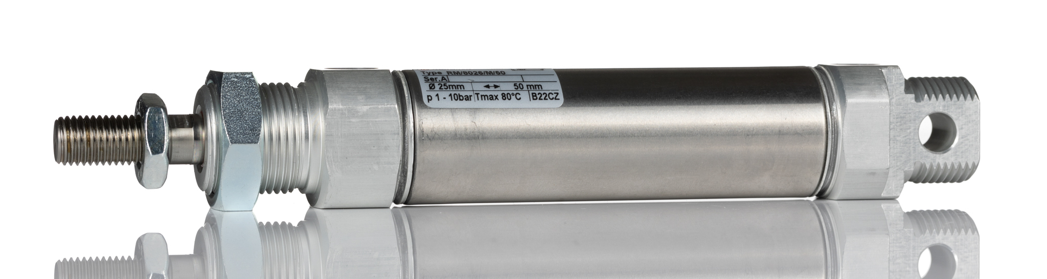 rt57225m80 Norgren Pneumatic Piston Rod Cylinder - 25 mm Bore, 80 mm RT57200M Series, Double Acting Acting