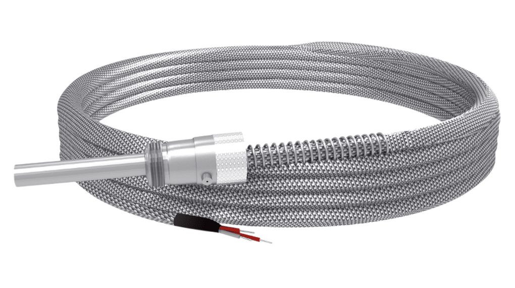 Emko PT100 Temperature Sensor 6 mm Dia, 50 mm Long, 3 Wire, Class B 400 °C Max