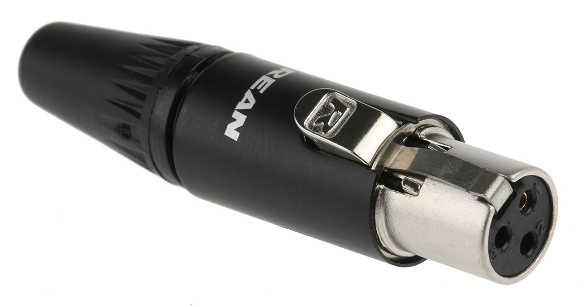 Re-An Products Cable XLR Connector, Straight Female, 3 Way, Gold Plating