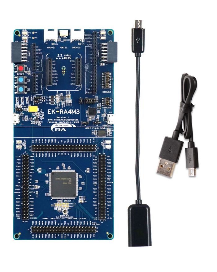 rtk7eka4m3s00001be Renesas Electronics Evaluation Kit for RA4M3 MCU Group 12 Bit ADC Evaluation Kit RTK7EKA4M3S00001BE