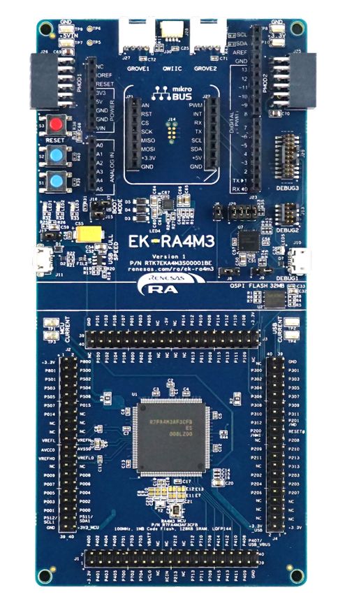 rtk7eka4m3s00001be Renesas Electronics Evaluation Kit for RA4M3 MCU Group 12 Bit ADC Evaluation Kit RTK7EKA4M3S00001BE