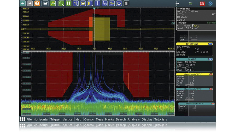 rtm-k37 Rohde & Schwarz Spectrum Analysis and Spectrogram Oscilloscope Software for Use with RTC3000 Oscilloscope