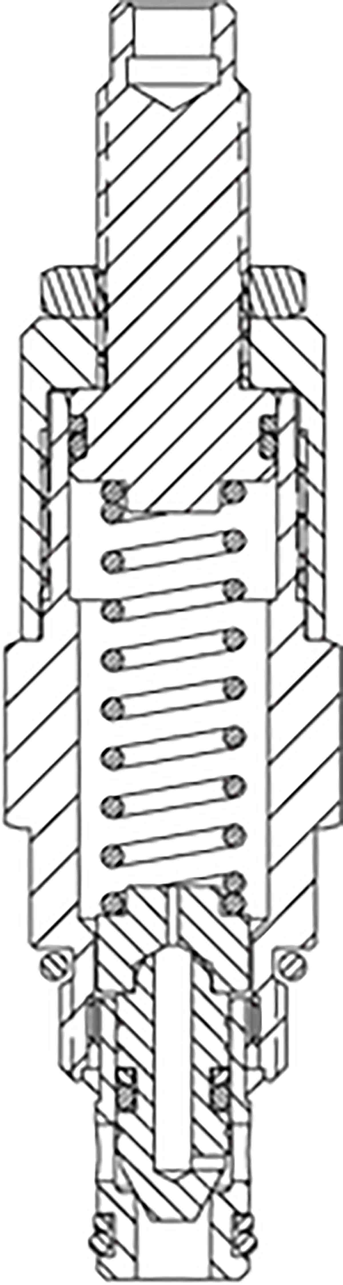 HydraForce In Line Mount  Mounting Hydraulic Relief Valve, RV58-20A-3BD-P-46, BSP, SAE, 345 bar