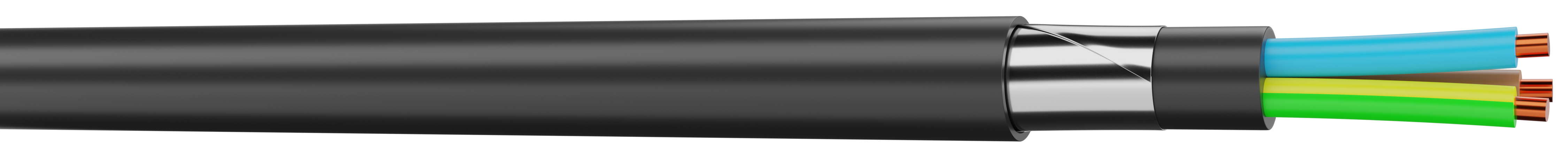 AXINDUS U1000 RVFV, 100 m 5 Core, Black Polyvinyl Chloride Armoured Cable 60 °C