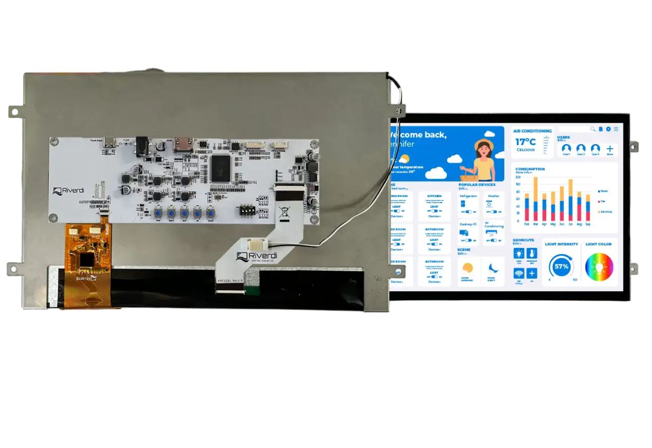 Riverdi RVT121HVHFWCA0-B TFT LCD Display Touch Screen, 12.1 in, 1280 x 800 pixel