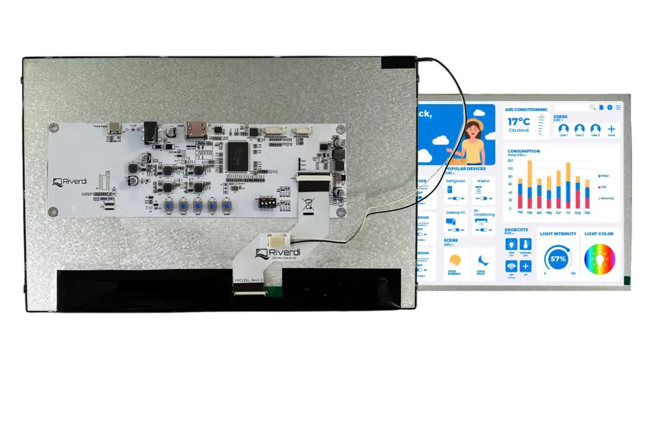 Riverdi RVT121HVHNWN00V1.0A TFT LCD Display, 12.1 in, 1280 x 800 pixel
