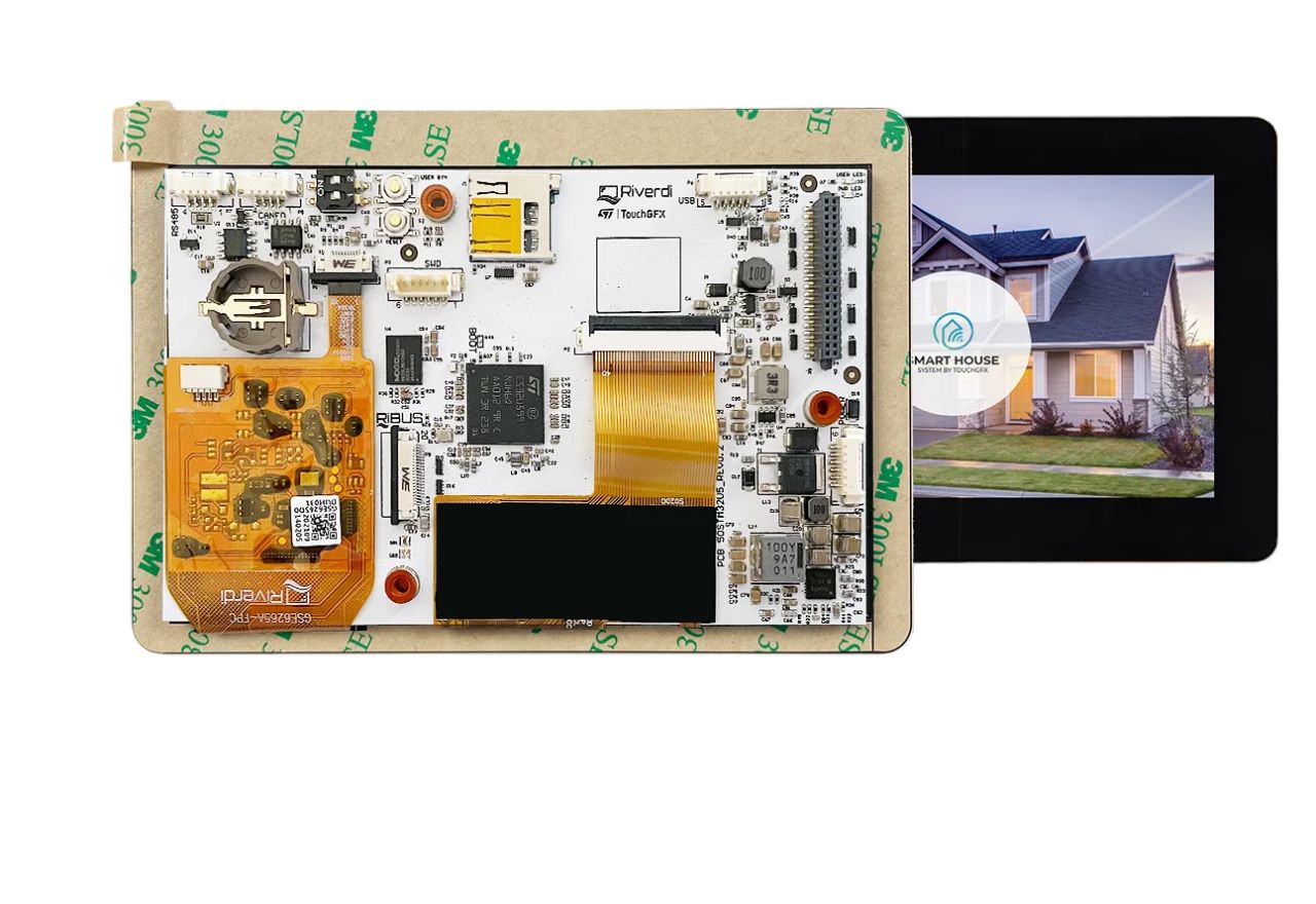 Riverdi RVT50HQSNWC01-BV1.0A TFT LCD Display Touch Screen, 5 in, 800 x 480 pixel
