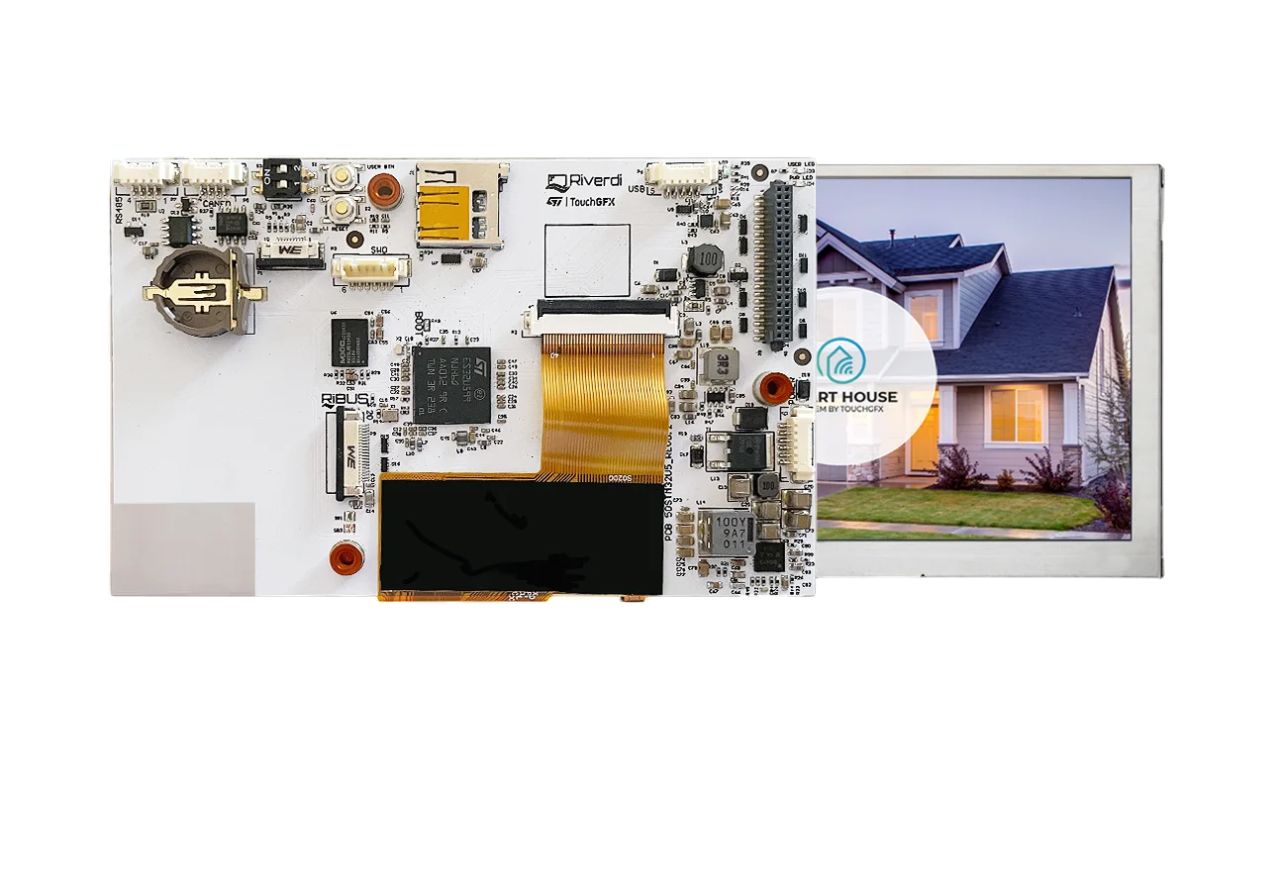 Riverdi RVT50HQSNWN01V1.0A TFT LCD Display Touch Screen, 5 in, 800 x 480 pixel