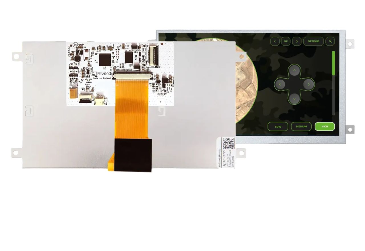 Riverdi RVT70HSBFWN00 TFT LCD Display, 7 in, 1024 x 600 pixel
