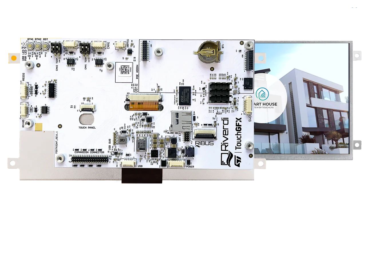 Riverdi RVT70HSSFWN00 LCD Colour Display, 7 in, 1024 x 600 pixel