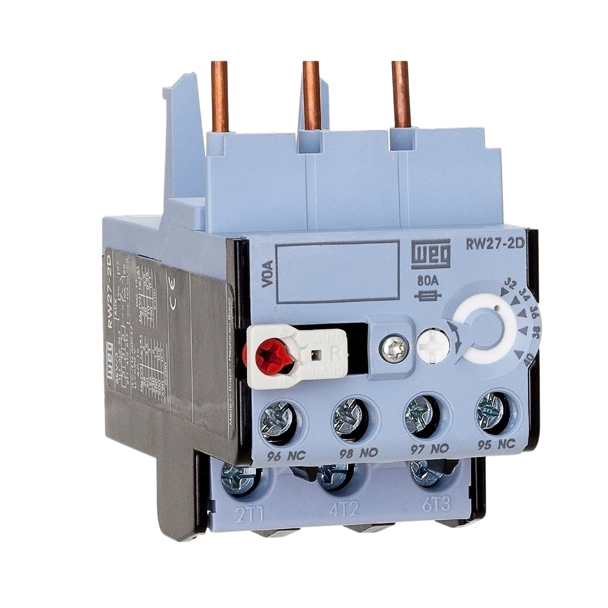 WEG, RW27 Thermal Overload Relay 1 NO/1 NC, 40A F.L.C, 25A, 40 A Contact Rating, 1.7 W 3