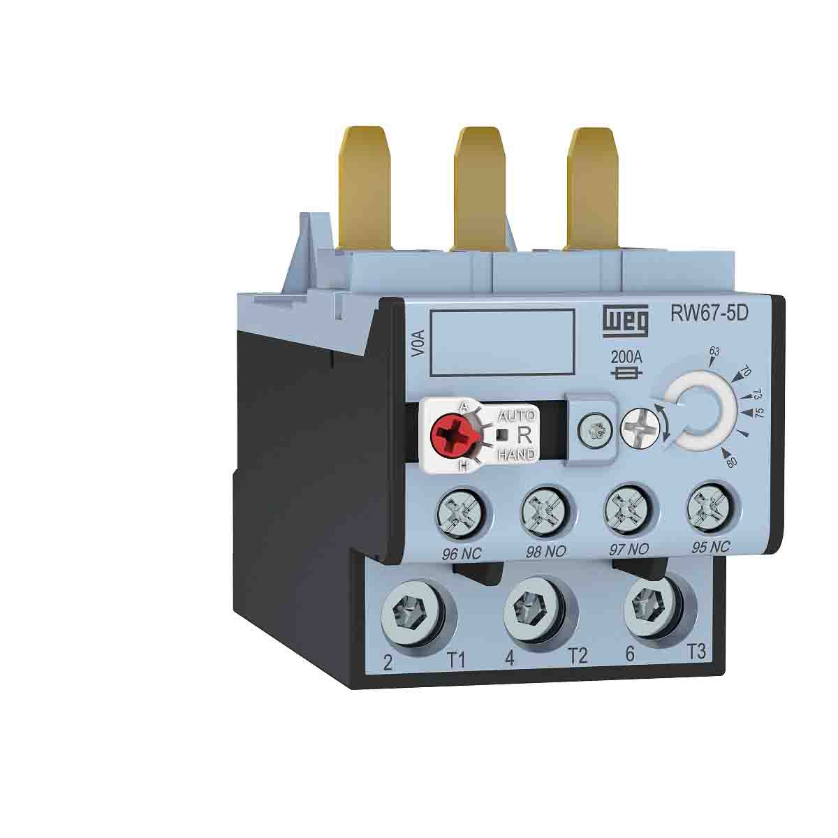 WEG Thermal Overload Relay 1 NO/1 NC, 57A F.L.C, 57A Contact Rating, 16.5 kW, 690V ac