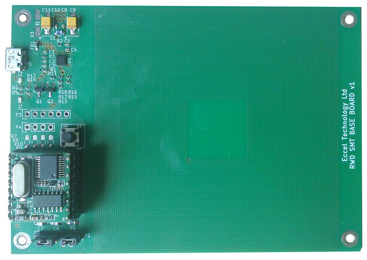 Eccel Technology Ltd RFID, NFC Module for RWD-QT-SMT 125 kHz RWD-QT-SMT-Baseboard (000325)