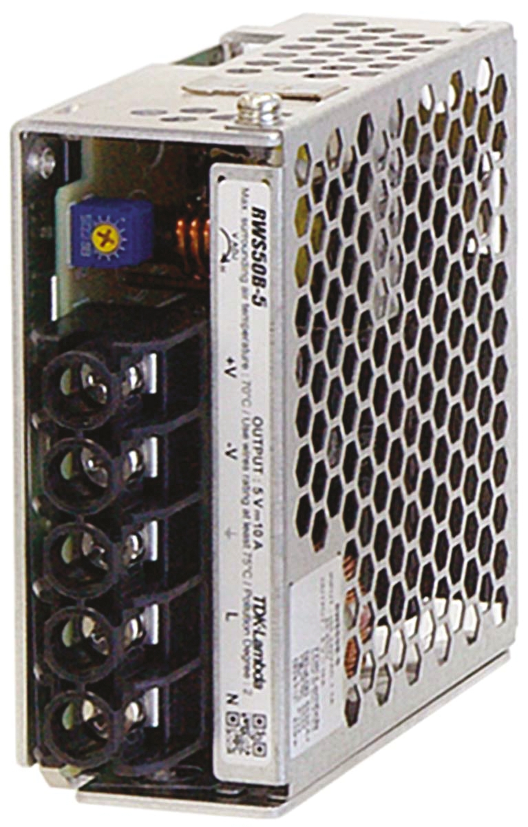 TDK-Lambda Switching Power Supply, RWS-50B-48 48V dc, 1.1A, 52.8 W, Input 85V ac to  370 V dc, 265V ac