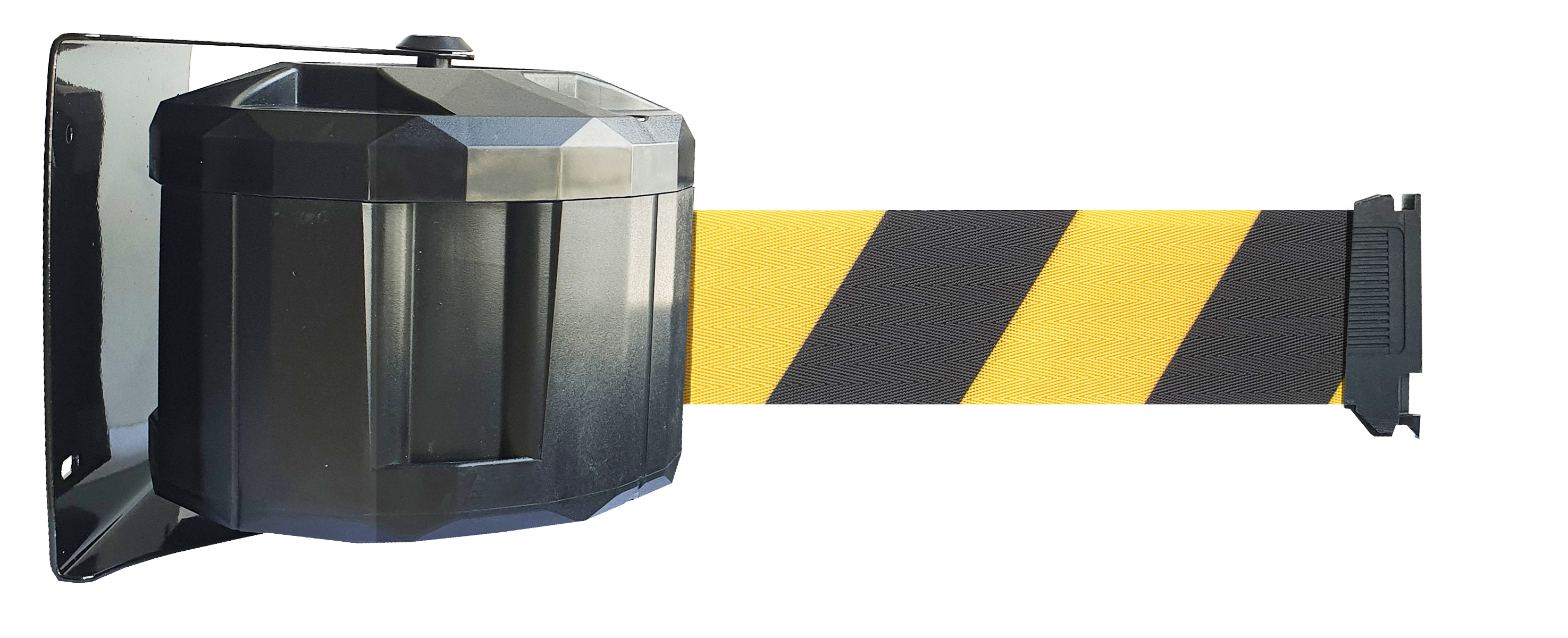 Viso Black Safety Barrier, Yellow, Black Tape, Steel (Frame), Polypropylene (Strap), Polypropylene, 20 m