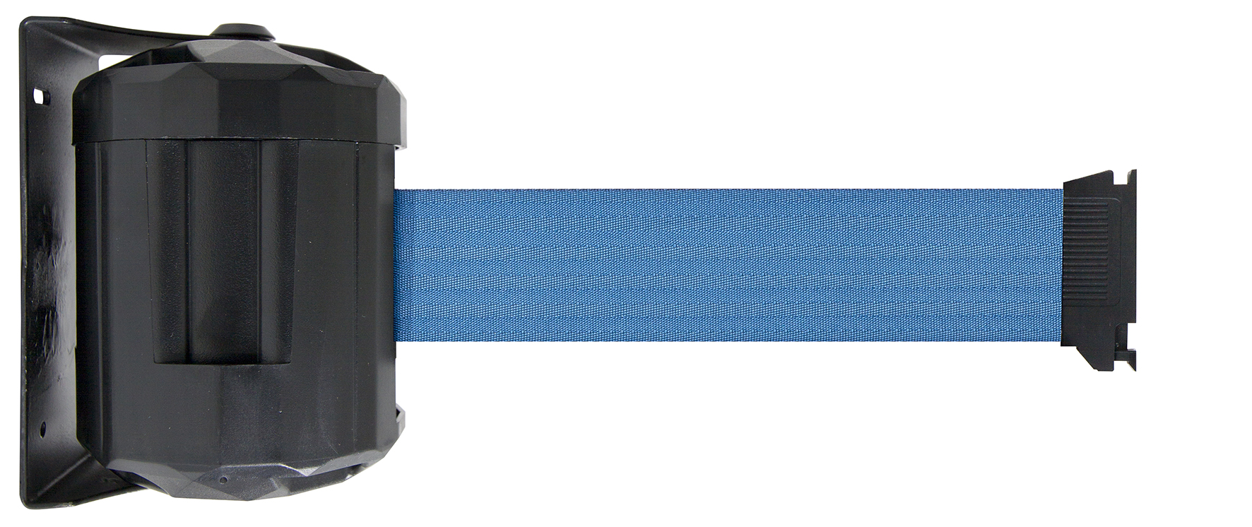 Viso Blue, Black Wall Strap Reel, Blue Tape, Steel, Polyester, Retractable Barrier, 4 m