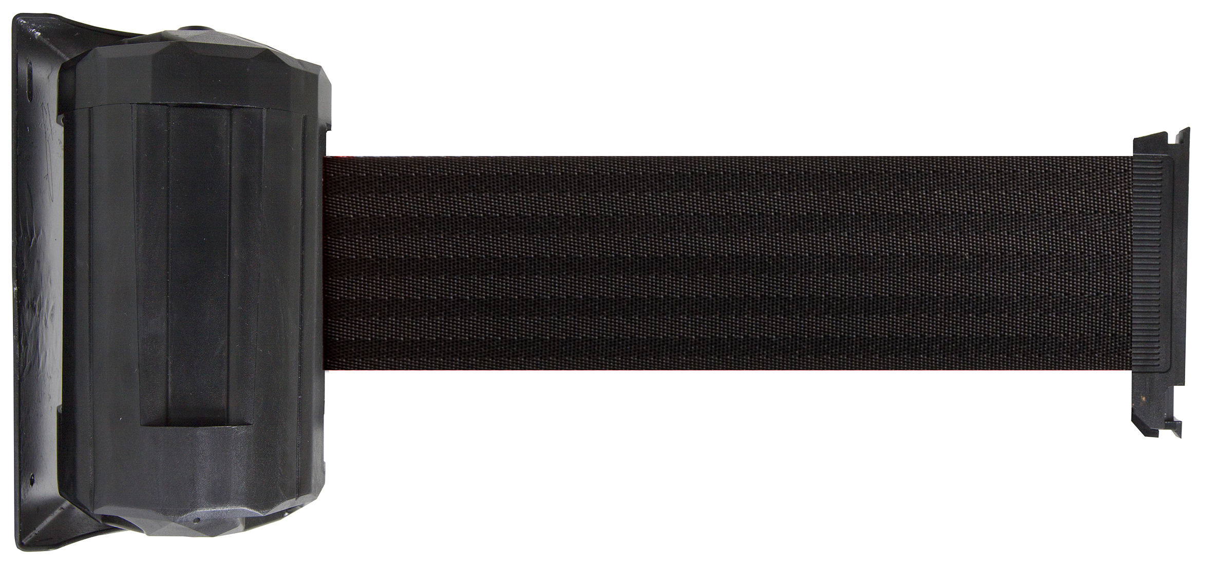 Viso Black Wall Strap Reel, Black Tape, Steel, Polyester, Retractable Barrier, 4 m