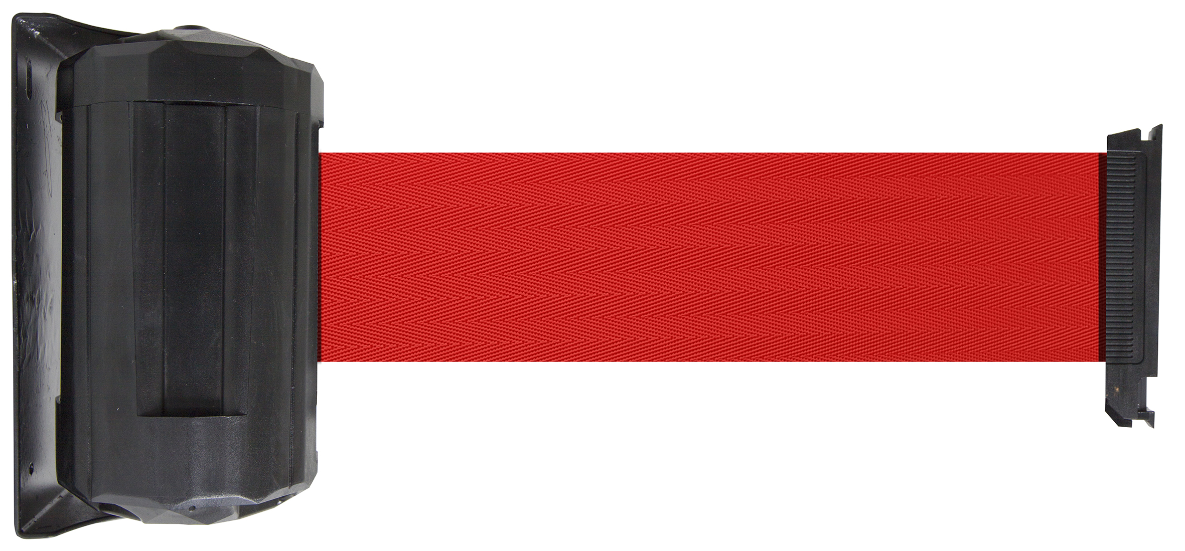 Viso Red, Black Wall Strap Reel, Red Tape, Steel, Polyester, Retractable Barrier, 4 m
