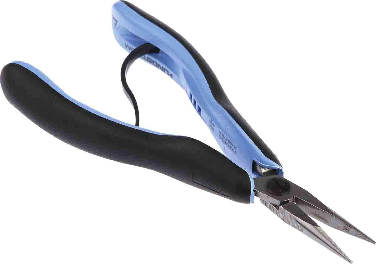 Lindstrom 1-Piece Long Nose Plier Serrated, 158.5 mm Overall, 32mm Jaw ESD Safe