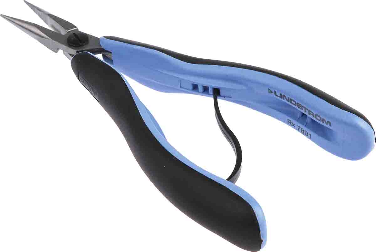 rx-7891 Lindstrom 1-Piece Long Nose Plier Serrated, 158.5 mm Overall, 32mm Jaw ESD Safe