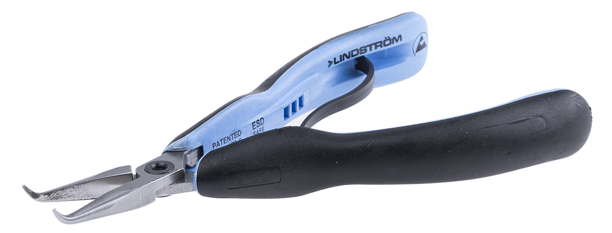 Lindstrom Long Nose Plier Bent Nose, 155.5 mm Overall, 29mm Jaw ESD Safe