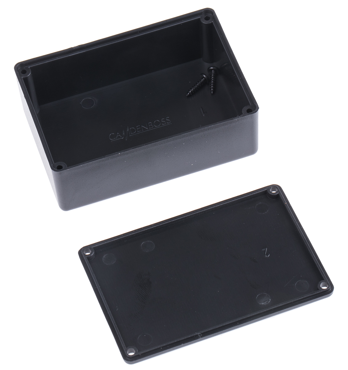 rx2009s-5 CAMDENBOSS Black ABS Potting Box Lid, 64 mm 25 mm, 44 mm