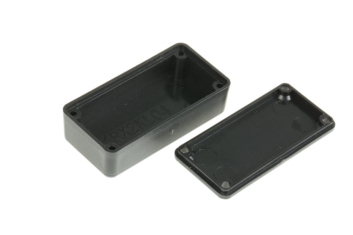 rx2kl04s-5 CAMDENBOSS Black ABS Potting Box Lid, 42 mm 15 mm, 21 mm