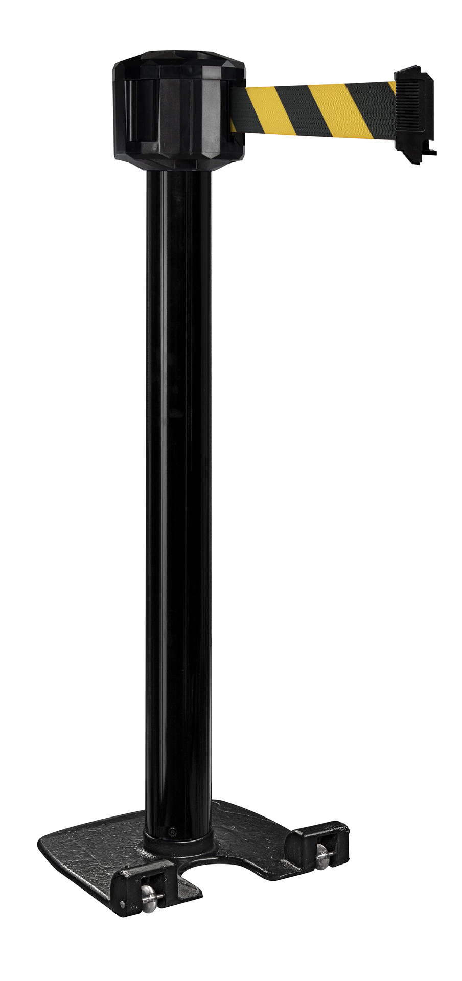 Viso Black Wall Strap Reel, Yellow, Black Tape, Polyester, Steel, Polyester, Retractable Barrier, 10 m