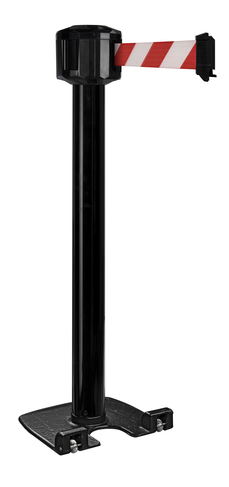 Viso Black Wall Strap Reel, White, Red Tape, Polyester, Steel, Polyester, Retractable Barrier, 10 m