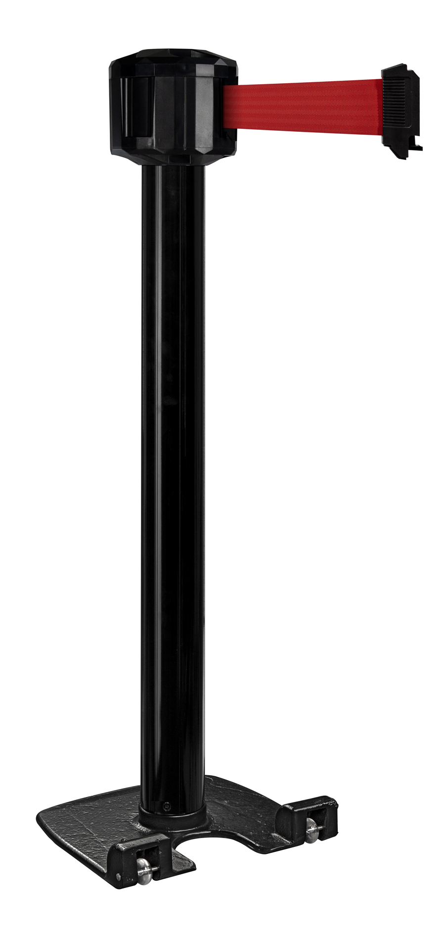 Viso Black Wall Strap Reel, Red Tape, Steel, Polyester, Polyester, Retractable Barrier, 10 m