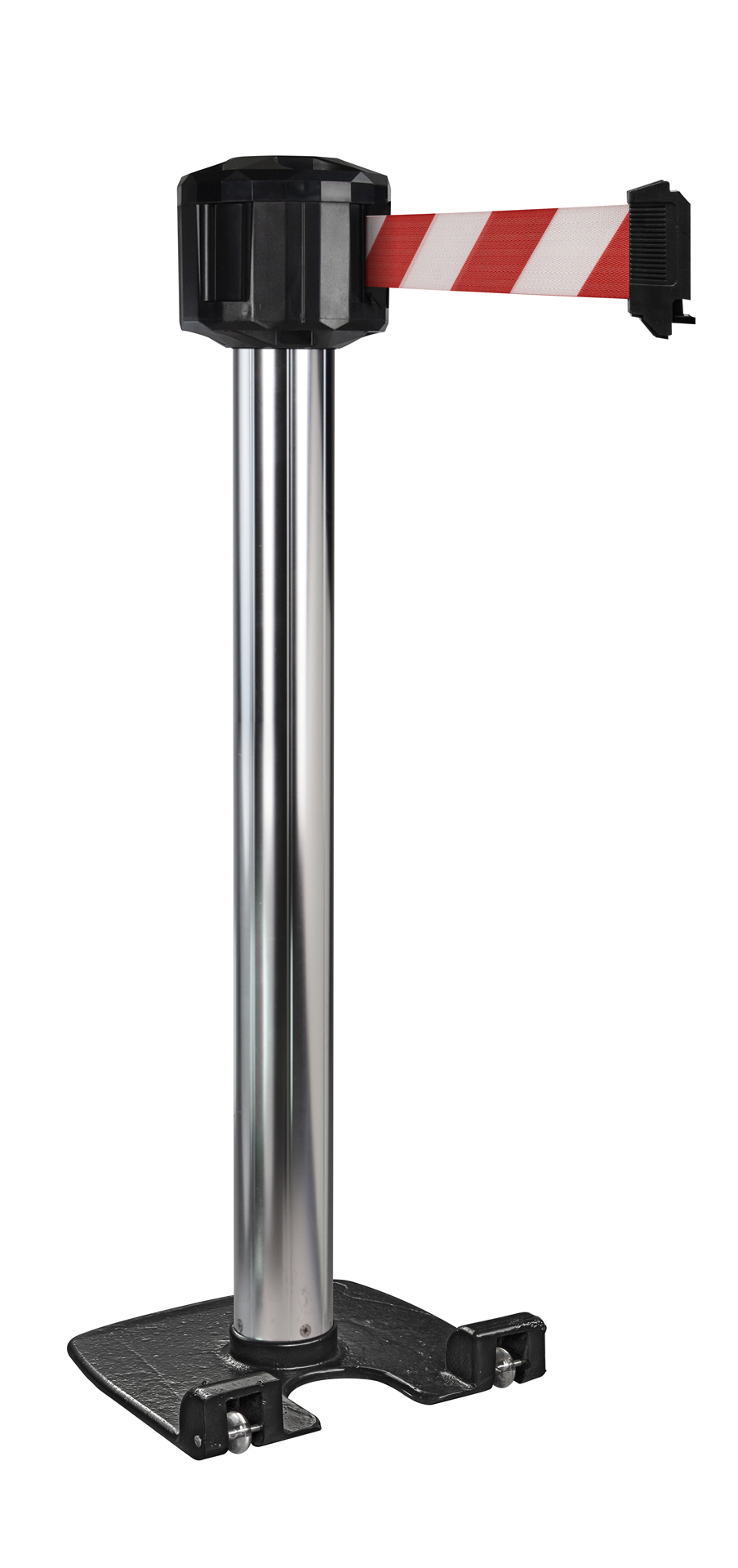 Viso Grey Wall Strap Reel, White, Red Tape, Polyester, Steel, Polyester, Retractable Barrier, 10 m