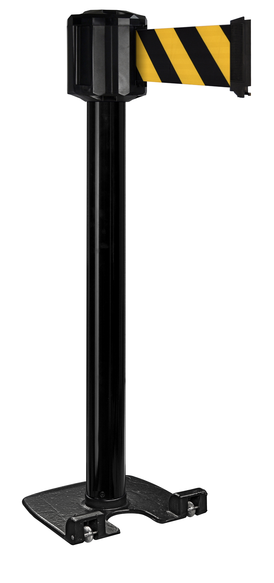 Viso Black Wall Strap Reel, Yellow, Black Tape, Steel, Polyester, Polyester, Retractable Barrier, 10 m