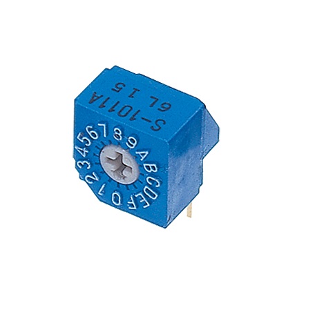 Nidec Components S-1000A, 16 Position SPDT Rotary Switch, 100mA, Pin