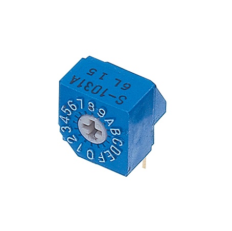 Nidec Components S-1000A, 16 Position SPDT Rotary Switch, 100mA, Pin