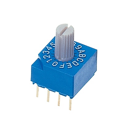 Nidec Components S-1000A, 16 Position SPDT Rotary Switch, 100mA, Pin