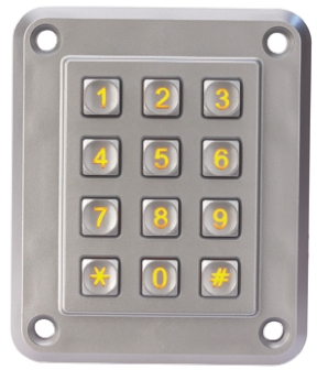 EOZ IP67 12 Key Illuminated Zamak 5 Anti-Vandal Keypad