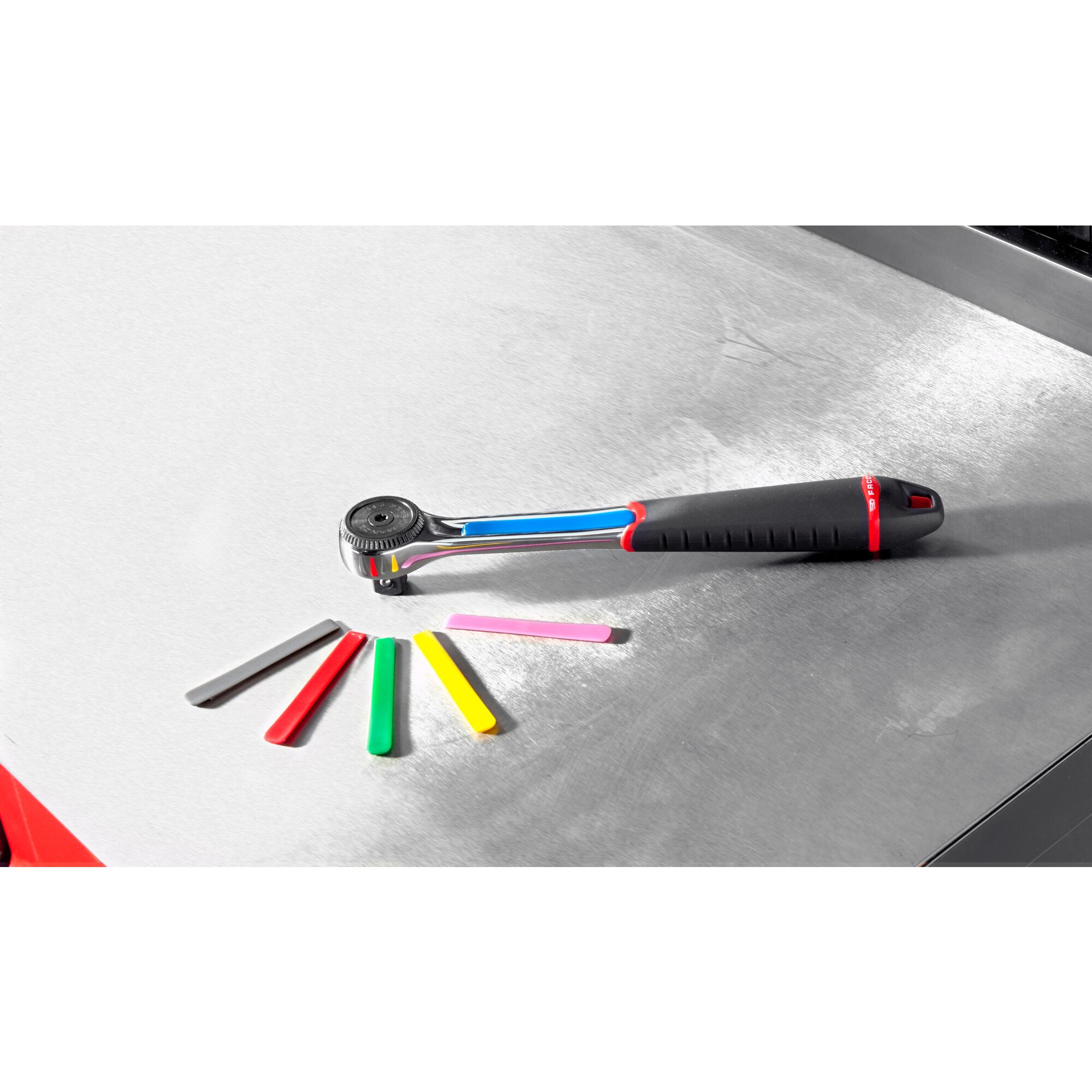 s161b Facom S.161B 12.7 mm Ratchet with Bi-Material Elastomer Handle, 260mm Overall