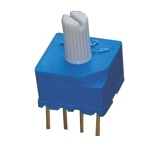 Nidec Components S-2050, 4 Position SP4T Rotary Selector Switch, 100mA, Pin