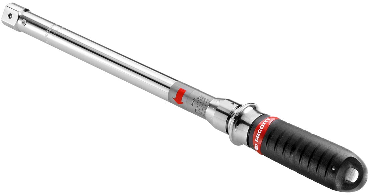 Facom Click Torque Wrench, 20 To 100 Nm, 9 x 12 mm Drive, Hex Drive, 437mm Overall