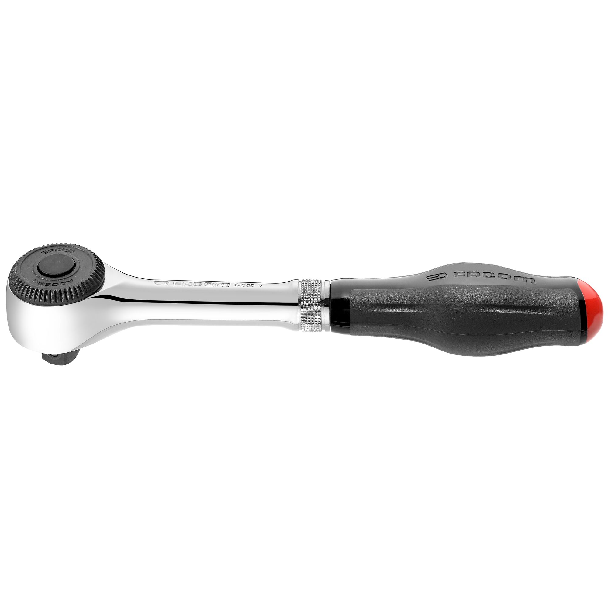 Facom S.360 1/2 in Ratchet with Bi-Material Elastomer Handle, 251mm Overall