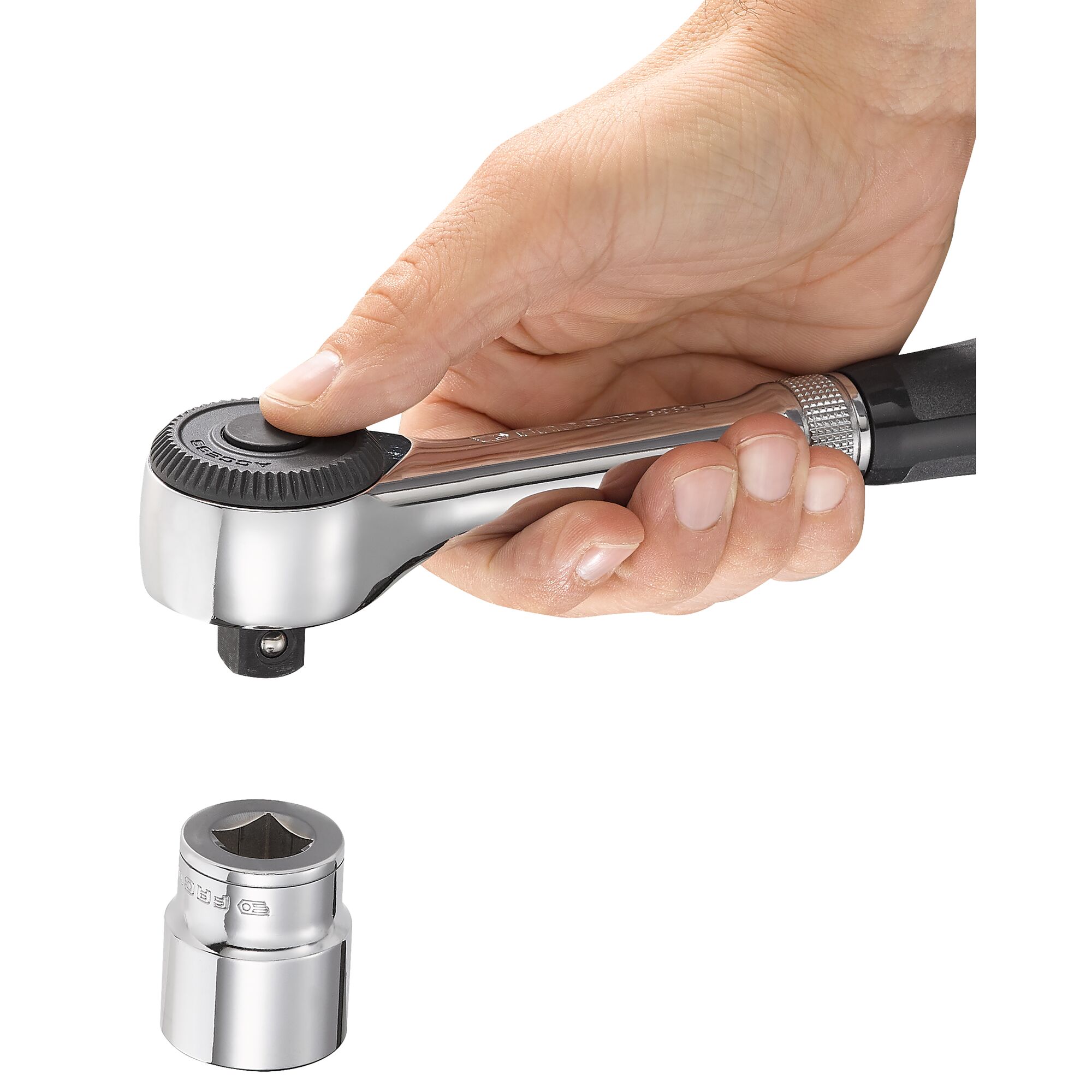 s360 Facom S.360 1/2 in Ratchet with Bi-Material Elastomer Handle, 251mm Overall