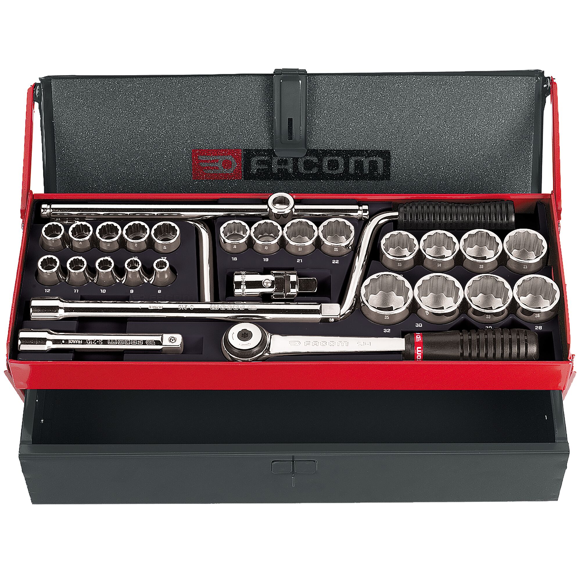 Facom 28-Piece 1/2 in 12 Point Socket Set