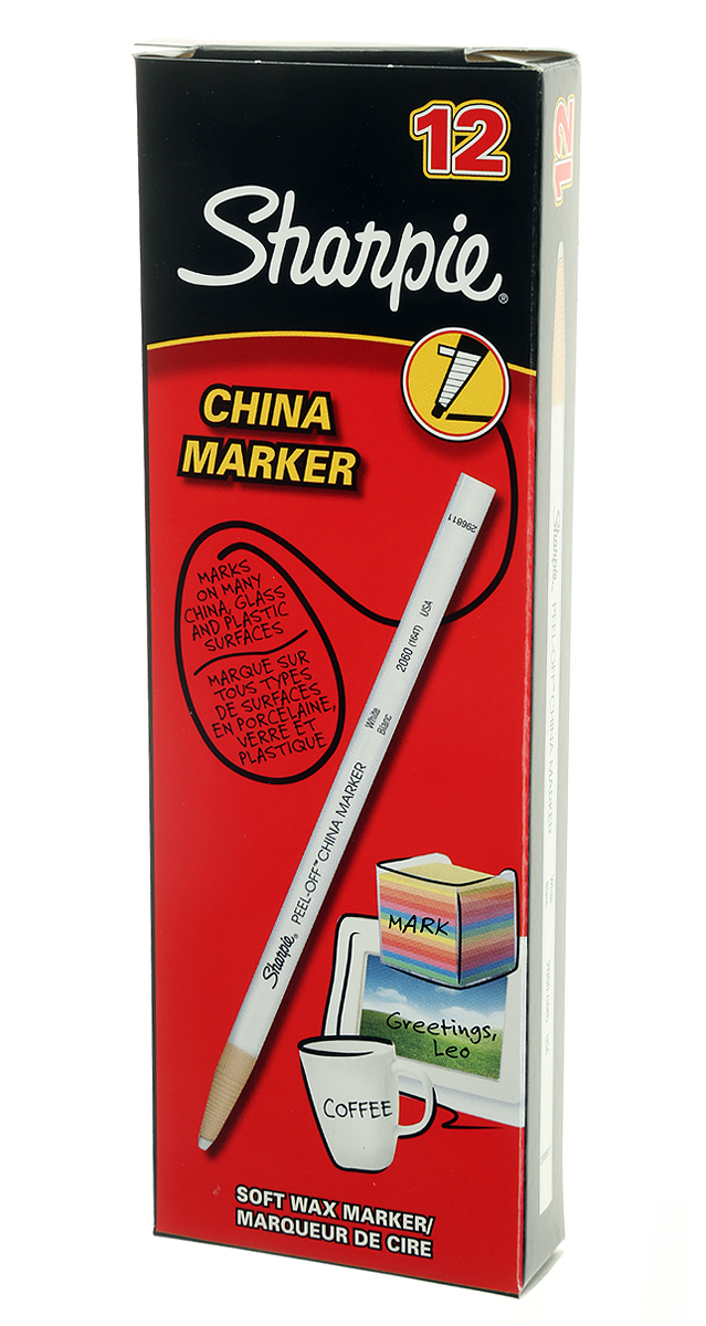 s0305061 Sharpie White China Marker, 12 Per Pack Pack Quantity