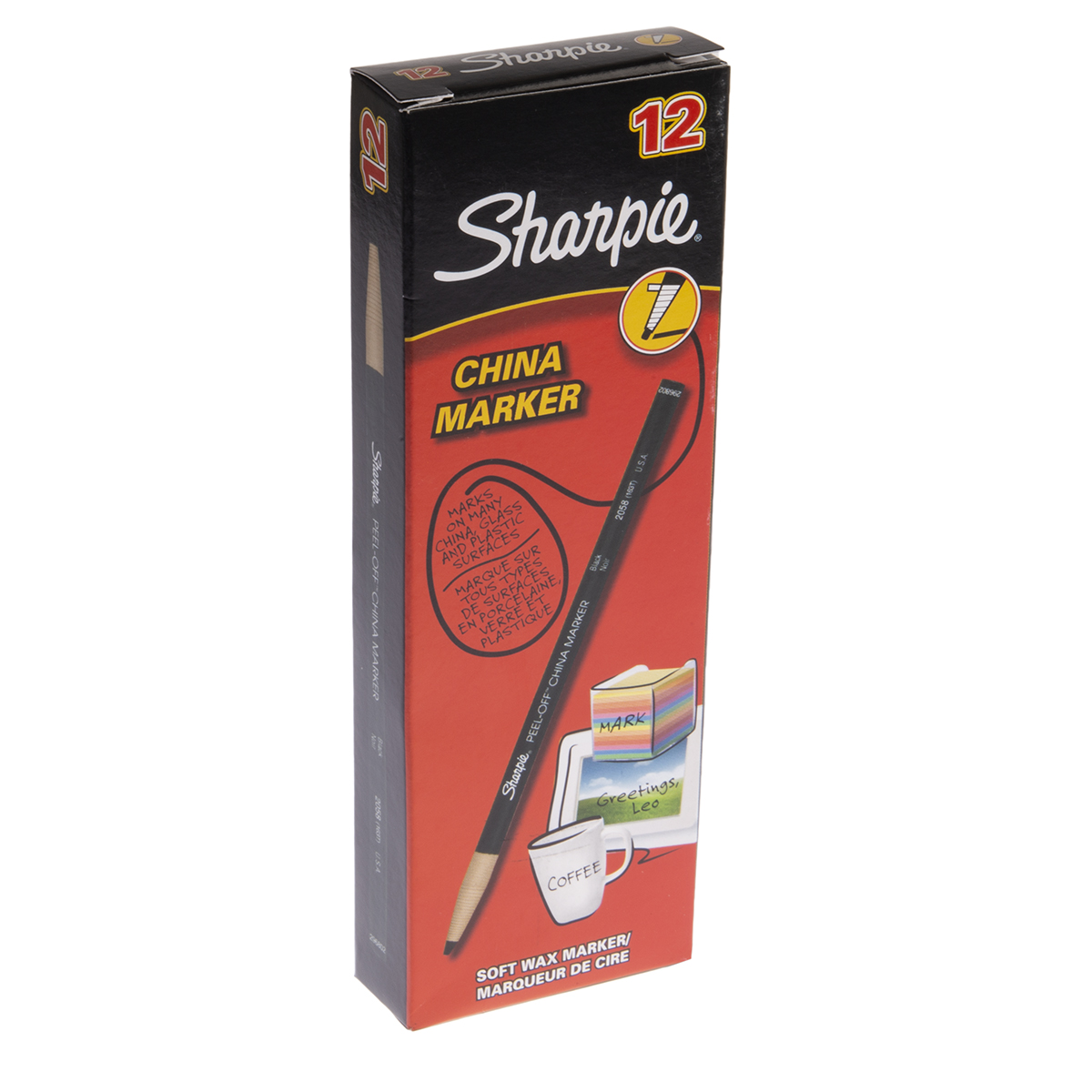 s0305071 Sharpie Black China Marker, 12 Per Pack Pack Quantity