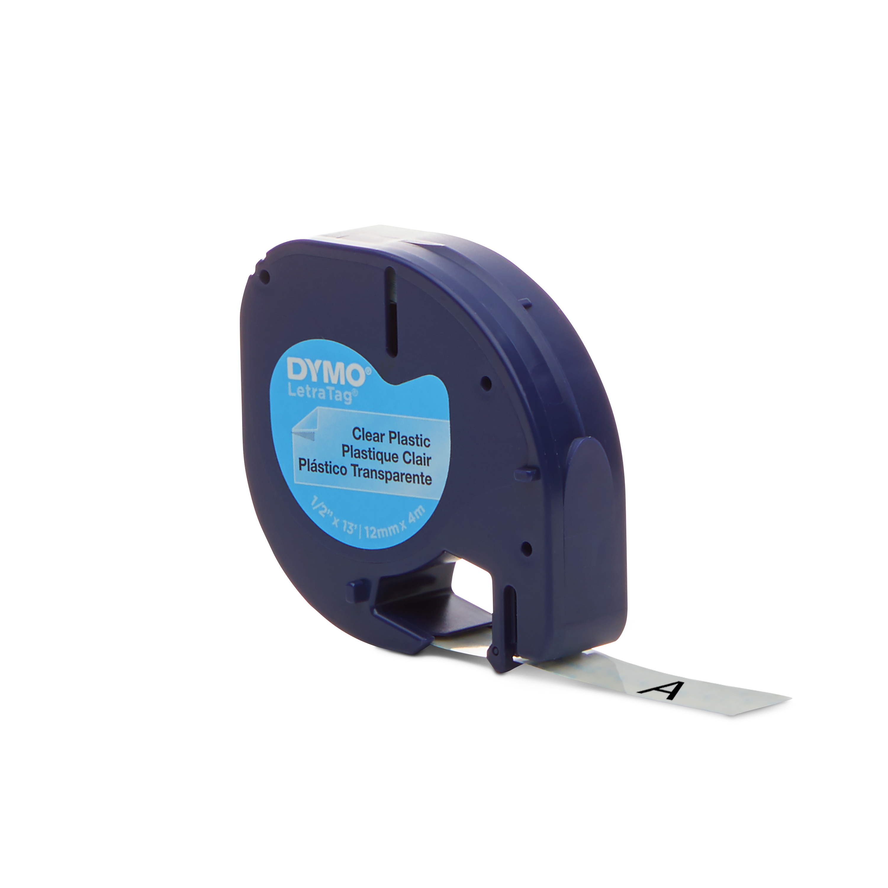 s0721530 Dymo Black on Clear Label Printer Tape, 4 m Length, 12 mm Width, 4 m Label Length, 12 mm Label Width