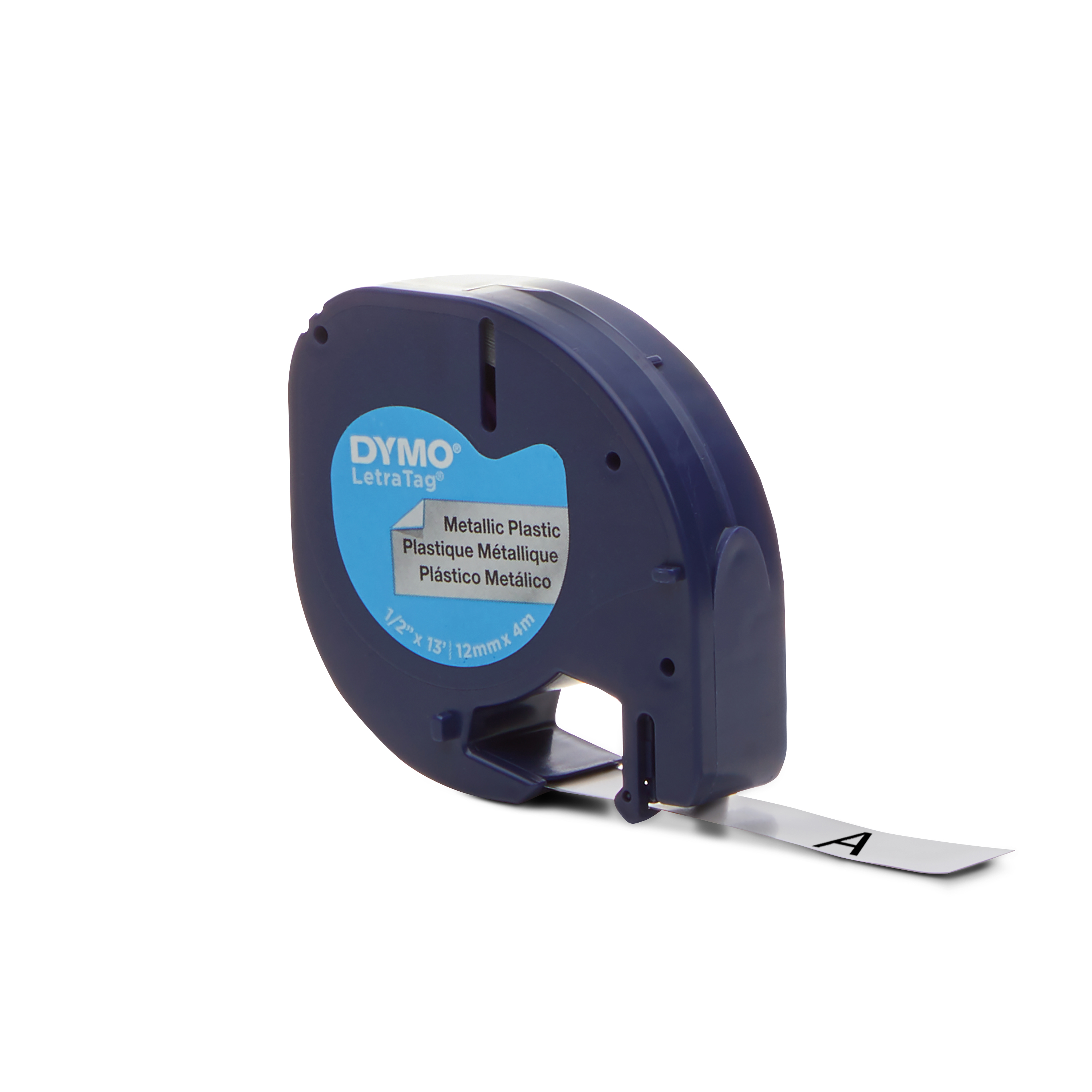 s0721730 Dymo Black on Silver Label Printer Tape, 4 m Length, 12 mm Width