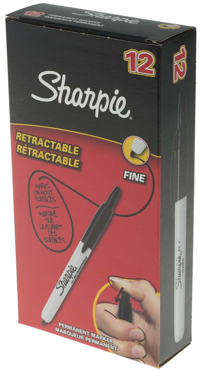 s0810840 Sharpie Extra Fine Tip Black Marker Pen