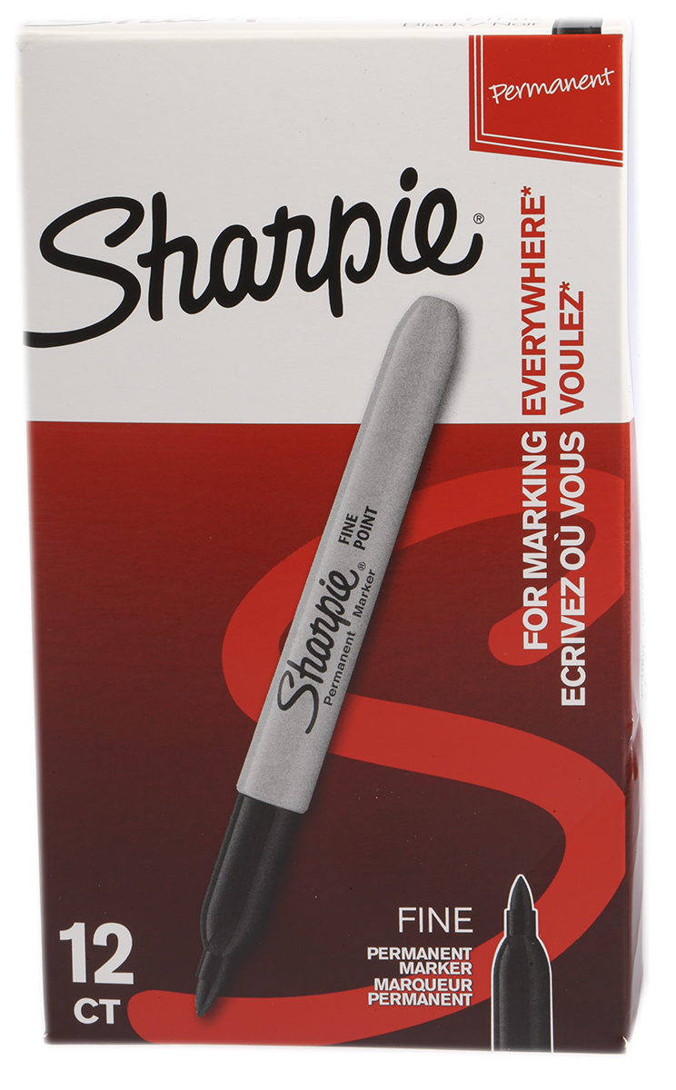 s0810930 Sharpie Fine Tip Black Marker Pen