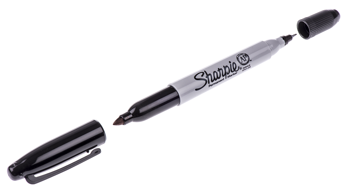 s0811100 Sharpie Extra Fine Tip Black Marker Pen